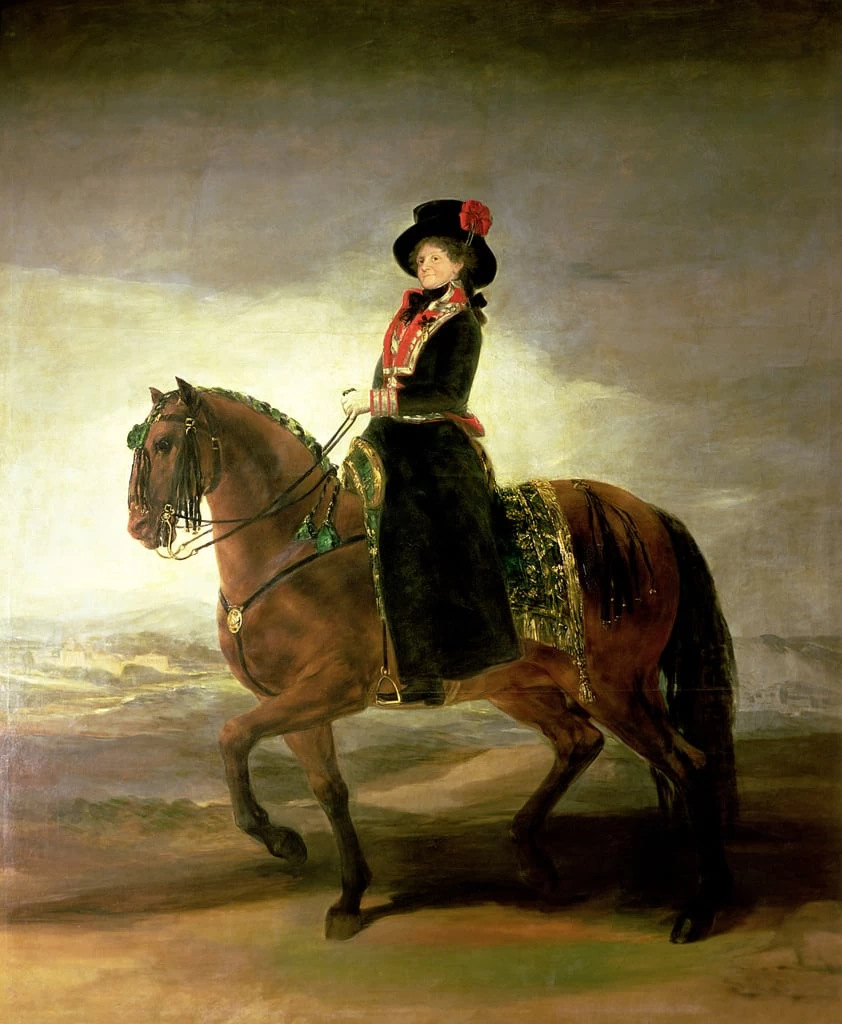 Francisco de Goya y Lucientes - Ritratto equestre della regina Maria Luisa, moglie del re Carlo IV di Spagna, Museo del Prado, Madrid